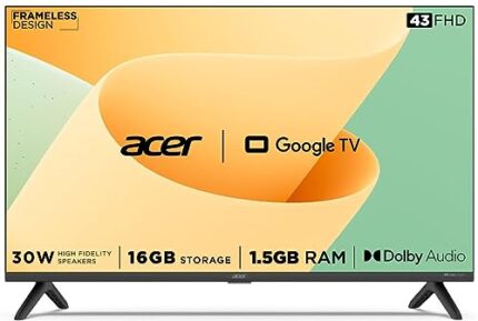 Acer 109 cm (43 inches) Advanced I Series Full HD Smart LED Google TV AR43GR2841FDFL (Black)