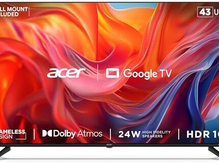 Acer 109 cm (43 inches) G Series 4K Ultra HD Smart LED Google TV AR43GT2851UDFL (Black)