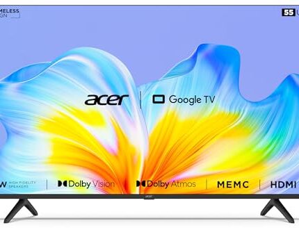 Acer 139 cm (55 inches) Advanced I Series 4K Ultra HD Smart LED Google TV AR55GR2851UDFL (Black)