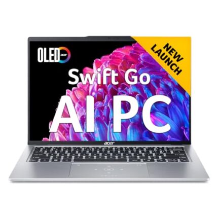 Acer Swift Go 14 Built-in AI PC Premium Laptop Intel Core Ultra 7 155H (14-inch OLED WQXGA+/16GB LPDDR5X/1TB SSD/Intel Arc Graphics/1440p Camera with Shutter/Win11/MSO) SFG14-73, Pure Silver, 1.3 Kg