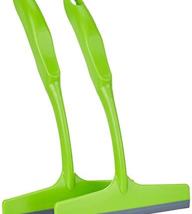 Amazon Brand - Presto! Squeegee Wiper for Kitchen Platform Top and Glass, Set of 2