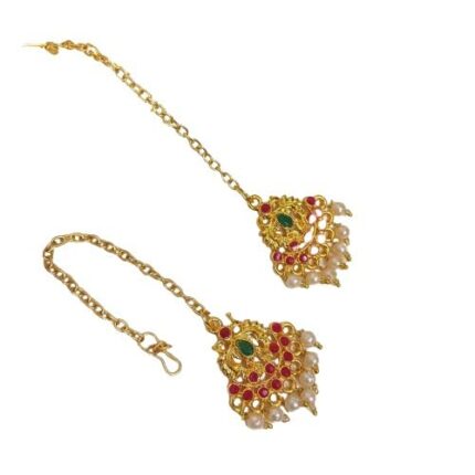 Antique Gold Plated Indian Maang Tika for Women and Girls Perfect for Ethnic Occasions