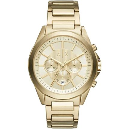 Armani Exchange Drexler Analog Gold Dial and Band Men's Stainless Steel Watch-AX2602