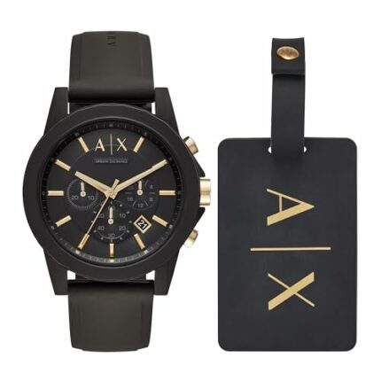 Armani Exchange Silicone Analog Black Dial Men's Watch-Ax7105