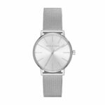 Armani Exchange Stainless Steel Dress Analog Silver Dial Women Watch-Ax5535, Silver Band