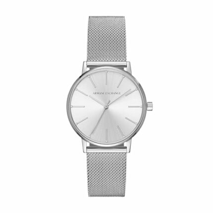 Armani Exchange Stainless Steel Dress Analog Silver Dial Women Watch-Ax5535, Silver Band