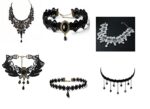 Artifice Set of 6 Elegant Lace Choker Necklace Combo Latest Stylish Necklace Jewellery Set for Women Pendant Necklace Gifts for Girls