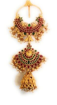 Aryavansh Emporium Gold Plated Lakshmi Design Bridal Temple Jewellery Jadai Billai Wedding Hair Braid Accessories Choti South Hairpins Bridal Bharatanatyam Hair Accessories Pack Of 1 For Girls/Women