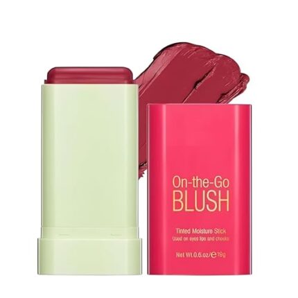 Bajajbeautyshop Cream Blush Sticks - Multi-Use Makeup Stick for Cheeks and Lips with Hydrating Formula, 2-in-1 Beauty Blush Stick with Soft Cream, On-the-Go blendability (Ruby)