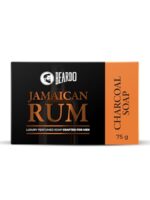 Beardo Jamaican Rum Perfumed Luxury Soap for Men, 75g | Deep Cleanses Skin Pores with Activated Charcoal | Soaps for Bath | Bathing soap for long lasting fragrance