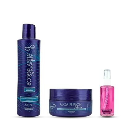 Beauty Gang Experts COMBO- BOTOPLASTIA SHMAPOO 300ml, ALGA FUSION MASK 250gm and FUSION OIL 60ml for Frizz free and Smooth Hair (Pack of 3)