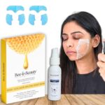 Bee & Beauty Melting Collagen Sheet Mask | Set Of 2 Full Face Pack With Toner | Korean Skincare | 2 Face Pack + Niacinamide & Honey Toner| Ultimate Collagen Booster