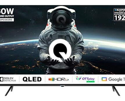 Blaupunkt 126 cm (50 inches) Quantum Dot Series 4K Ultra HD QLED Google TV 50QD7010 (Black)