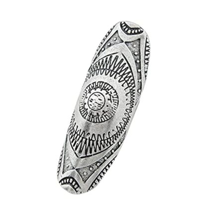 CALANDIS Ethnic Women Lady Elegant Biker Ring Tibetan Sliver Flower Engraving Ring