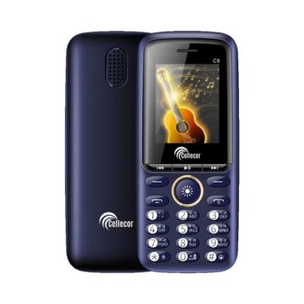 CELLECOR C9 Dual Sim Feature Phone 1000 mAH Battery with Vibration, Torch Light, Wireless FM (1.8" Display, Blue White)