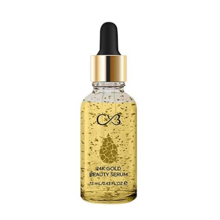 CVB LC801 24K Gold Beauty Serum for Visible Radiance, Anti-Aging Lightweight Plant-Based Moisturizer for De-Pigmentation and Skin Brightening, 13ml