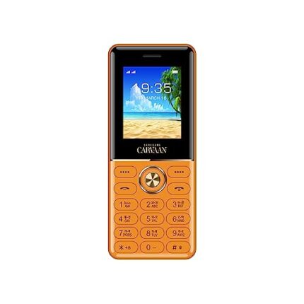 Carvaan Saregama DON Lite (Hindi)- Keypad Mobile Phone - 351 Pre-Loaded Evergreen Hindi Songs, Dual Sim, 1.8 Inch Display, 800 mAh Battery, 600 MB Free Memory Space, FM, BT, Camera | Iris Orange