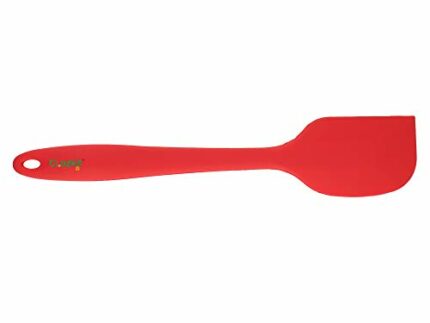 Clazkit - YH547 Premium Silicone Non-Stick Heat Resistant Spatulas with Steel Core Kitchen Utensils Non-Stick for Cooking, Baking and Mixing, 27cm,Red