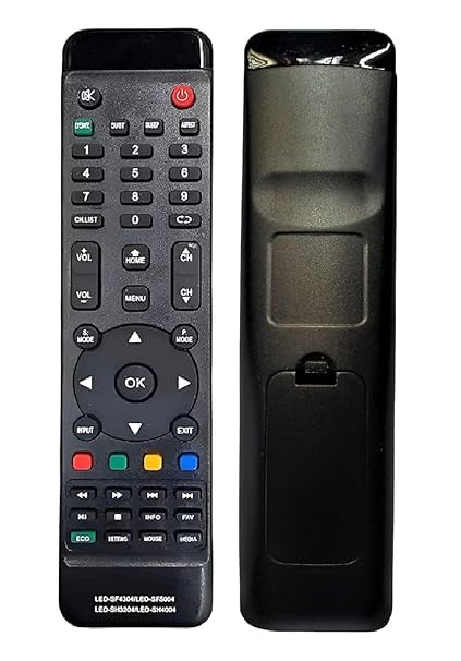 Comaptible for Intex Tv Remote Original Replacement for Model, 3201 3204 3214 3250 3253 3254 Television- Match Remote Control by Each Keys Perfectly- Black