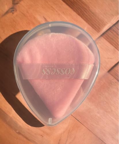 Cossess triangle Puff WITH Box Soft Face Triangle Makeup Puff for Loose Powder Body Cosmetic Foundation Sponges Beauty Blender Makeup Tool PACK OF one