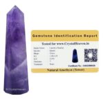 Crystal Heaven Certified Amethyst Crystal Tower Obelisk Point for Chakra, Healing and Balancing - AAA Grade Original Gemstone Agate for Reiki Meditation Yoga Spiritual (2-3 Inches)