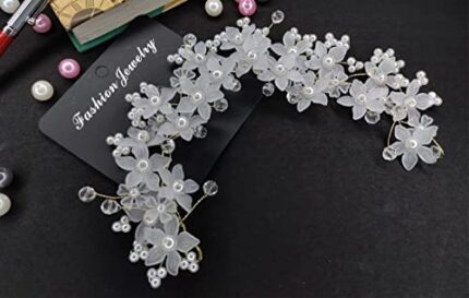 Crystal Pearl Hair Vine Tiara Hair Accessory Headband Headdress Hair Jewellery | Hair Pin| Bun| Hair Clip For Bridal Wedding Functions