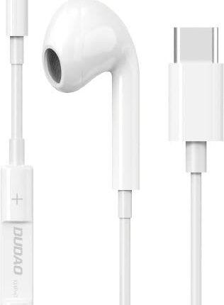 DUDAO X14PROT in-Ear Type C Wired Earphones,Tangle Free 1.2M Hi-Fi Stereo & Noise Reduction 13mm Drivers, in Line Mic & Vol Controller compatiable with iPhone 15,S23,oppo,vivo & all Type-C Devices