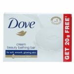 Dove Cream Beauty Bathing Bar With ¼ Moisturizing Cream To Give You Softer, Smoother Skin, 100 g