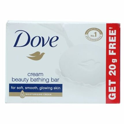 Dove Cream Beauty Bathing Bar With ¼ Moisturizing Cream To Give You Softer, Smoother Skin, 100 g