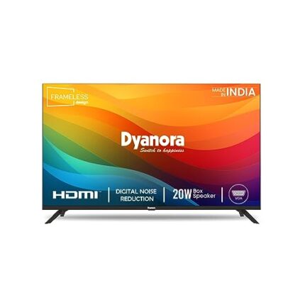 Dyanora 80cm (32 Inches) HD Ready LED TV with A+ Grade Panel, Noise Reduction, Dynamic Picture Enhancement, Cinema Zoom, Powerful 20W Box Speakers, Model DY-LD32H0N (Black)