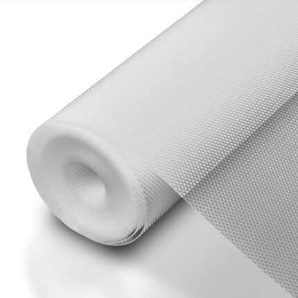 EASYHOME Multipurpose 45cm x 3m Waterproof EVA Anti Slip Mat for Kitchen, Bathroom Cabinet Kitchen Drawer Shelf Mats Liner Sheets Roll, Non-Slip Fridge Mat, Table Mat (45cm x 3 Metres Roll, Clear)