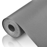 EASYHOME Multipurpose 45cm x 5m Waterproof EVA Anti Slip Mat for Kitchen, Bathroom Cabinet Kitchen Drawer Shelf Mats Liner Sheets Roll, Non-Slip Fridge Mat, Table Mat (45cm x 5 Metres Roll, Grey)