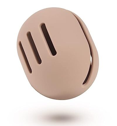 ETTA Makeup Sponge Holder – Makeup Sponge Holder Case Shatterproof Eco-Friendly Silicone Beauty Make Up Blender Case for Travel Beauty Blender Holder - Khaki (Beige)