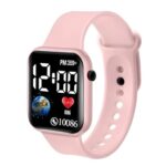 EVOTECH Digital Dial Waterproof Smart Design LED Display Kids Watch for Boys & Girls, Men and Women, Birthday Gift, Rakhi Gift (Age 4-15 Years) (Pink)