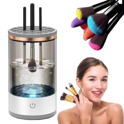 Electric Makeup Brush Cleaner,USB Automatic Cosmetic Brush Cleaner,Upgraded Electric Makeup Brush Cleaner for All Size Beauty Makeup Brushes,Auto-Rotating Brush Cleaner Deep Cleaning (A1)