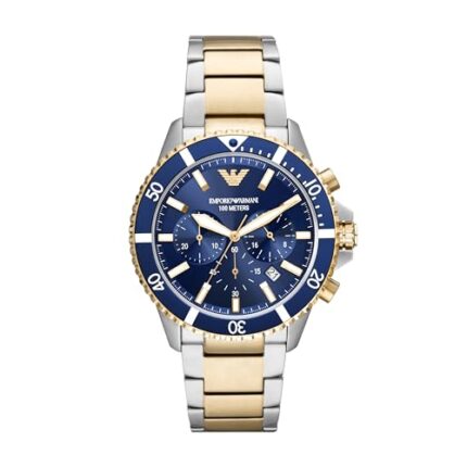 Emporio Armani Analog Blue Dial Men's Watch-AR11362 Stainless Steel, Multicolor Strap