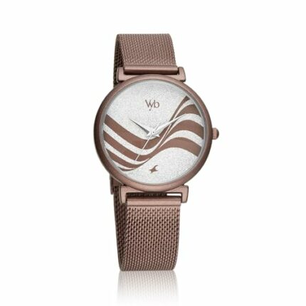 Fastrack Vyb Seeker Quartz Analog Silver Dial Stainless Steel Strap Watch for Girls-FV60013QM01W