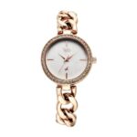 Fastrack Vyb Showstopper Quartz Analog Mother of Pearl Dial Metal Strap Watch for Girls-FV60026WM01W