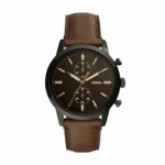 Fossil Analog Black Dial Men's Watch - Fs5437 - Leather