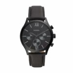 Fossil Chronograph Black Dial and Band Men's Stainless Steel Watch-BQ2364