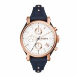 Fossil Leather Original Boyfriend Analog Silver Dial Women's Watch-Es3838