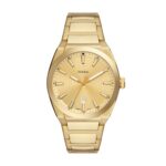 Fossil Men Stainless Steel Everett Analog Gold Dial Watch-Fs5965, Band Color-Gold