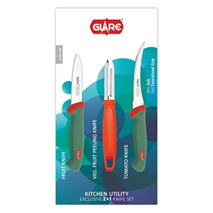 GLARE Kitchen - Utility (Exclusive 2 + 1 Pcs. Knife Set)