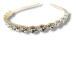 Girls Crystal Headband with Rhinestones and, Gold