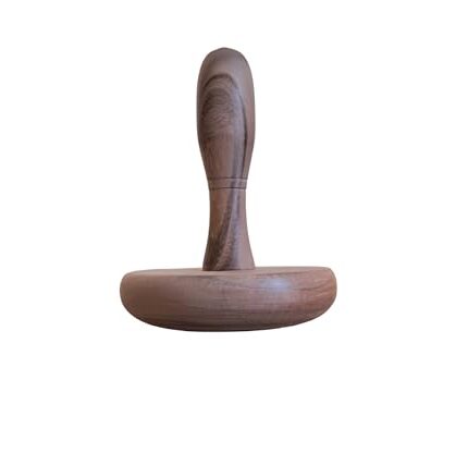 Great Decor Handcrafted Roti Sekni/Wooden Potato, Vegetable, Atta, Dal, Bean, Pea, Masher, Crusher Pav Bhaji, Masher for Home & Kitchen (Brown)