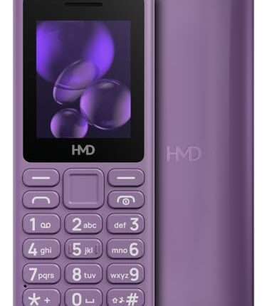 HMD 105 Keypad Phone with Built-in UPI App, Phone Talker, Long-Lasting Battery, Wireless FM Radio | Purple