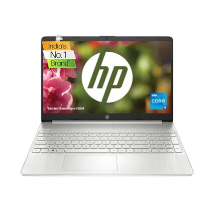 HP 15s 12th Gen Intel Core i5 1235U, 15.6-inch(39.6 cm) FHD, Anti-Glare Laptop (8GB/512 GB/Intel Iris Xᵉ Graphics/Win 11/Dual Speakers/Backlit KB/ 1.69kg/Natural Silver, 15s-fr5010TU