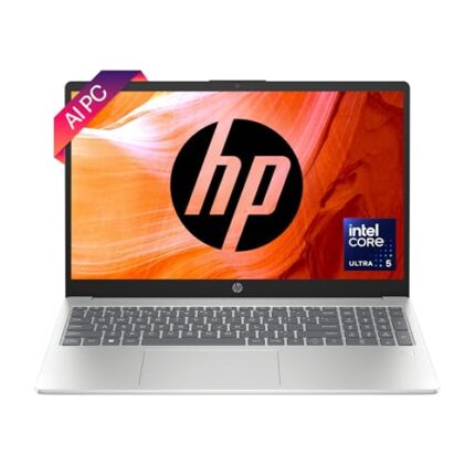 HP Laptop 15, Intel Core Ultra 5 125H, Enhanced by AI, 15.6-inch (39.6 cm), FHD, 16GB DDR5, 512GB SSD, Intel Graphics, FPR, 1080p FHD Camera, Backlit KB (Win 11, Silver, 1.65 kg), fd1099TU