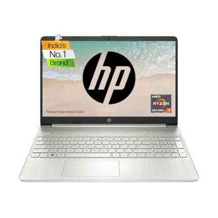 HP Laptop 15s, AMD Ryzen 7 5700U, 15.6-inch (39.6 cm), FHD, 16GB DDR4, 512GB SSD, AMD Radeon graphics, Backlit KB, Thin & light, Dual speakers (Win 11, MSO 2021, Silver, 1.69 kg), ey2001AU