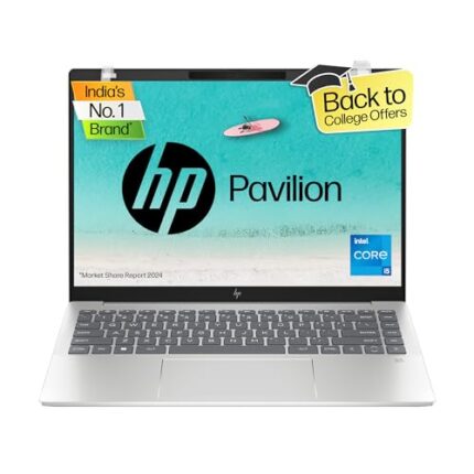 HP Pavilion Plus 14 Laptop, 13th Gen Intel Core i5-1335U, 14-inch (35.6 cm), WUXGA, 16GB LPDDR5x, 512GB SSD, Premium metal, TBT 4 and HDMI 2.1, 5MP camera (Win 11, MSO 2021, Silver, 1.44 kg), ew0116TU